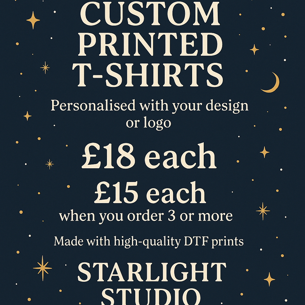 ✨ Custom Printed T-Shirts – Personalised Your Way ✨