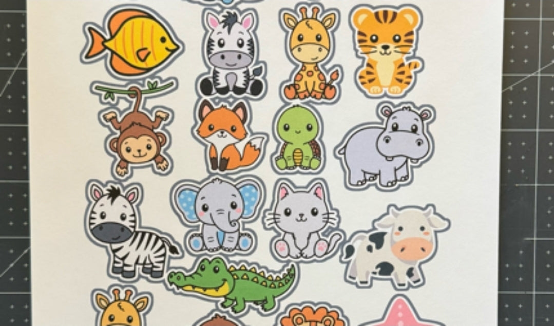 ✨ Cute Animal Sticker Sheet